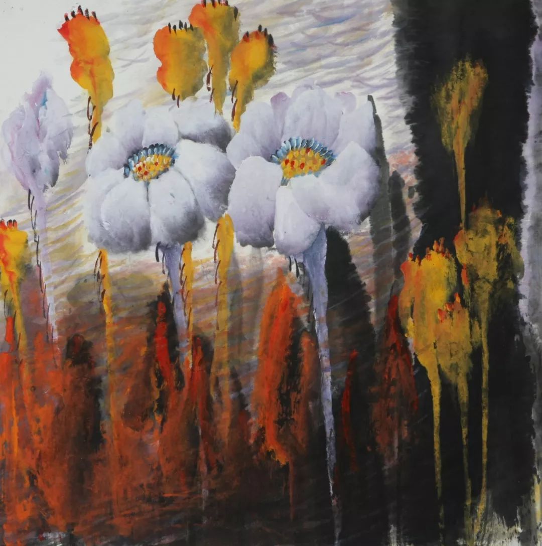 画家齐燕现代重彩画作品赏析