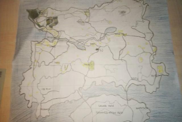 "吃鸡"千局小学生手绘1张海岛地图,可惜错漏1处,只能打99分|和平精英