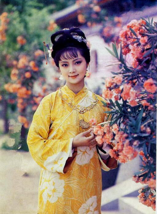 87版红楼梦薛宝钗组图剧照拿诗书的是定妆照