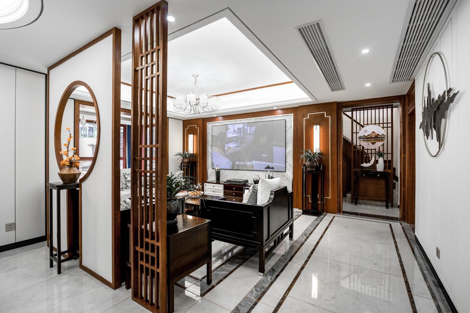 这才是中国风豪宅,300㎡中式别墅,客厅全是红木,卧室有亮点