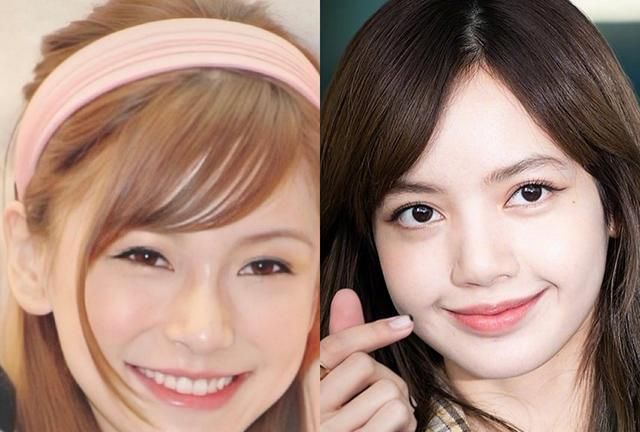 lisa换发型后撞脸angelababy早期模样列出照片对比