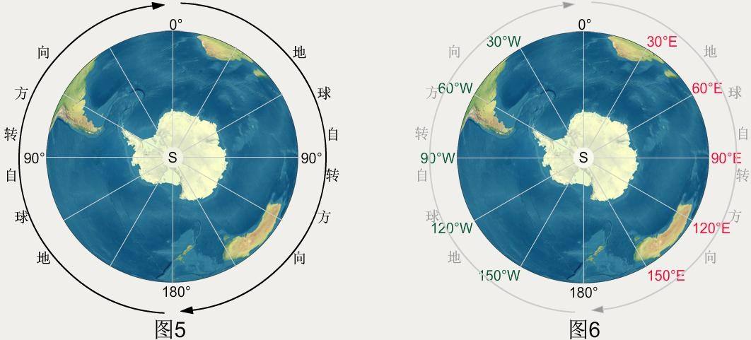 南极俯视图周围的大洲图片
