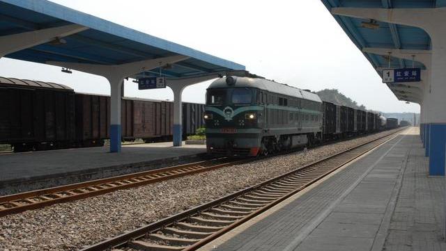 湖北省红安县的货运火车站——红安站