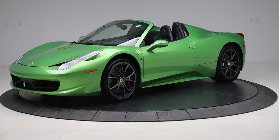 法拉利458敞篷版实车 简洁优雅的造型