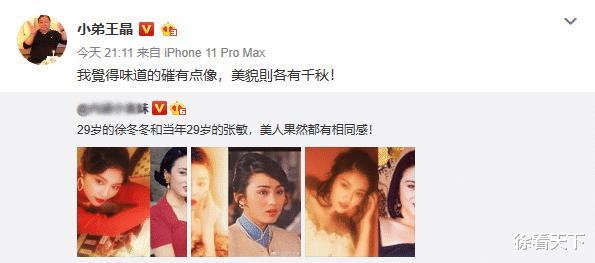 徐冬冬和女神张敏谁更美?大导演王晶答案出人意料!