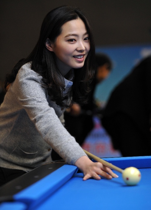 韩国台球女神车侑蓝,身材颜值不输超模,却是一位实力派球员!