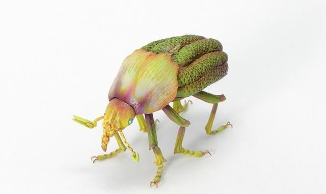 是植物,还是昆虫?精工巧匠铸造完美异形昆虫雕塑