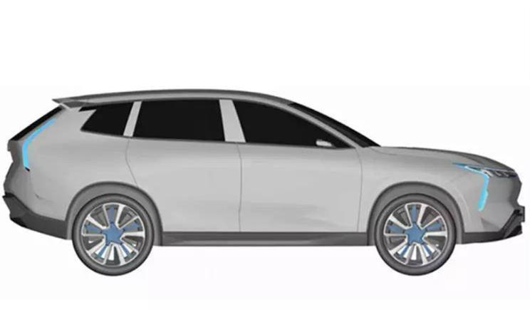 疑似EVOLVE概念车量产版、预计2020年上市 威马新车专利图曝光
