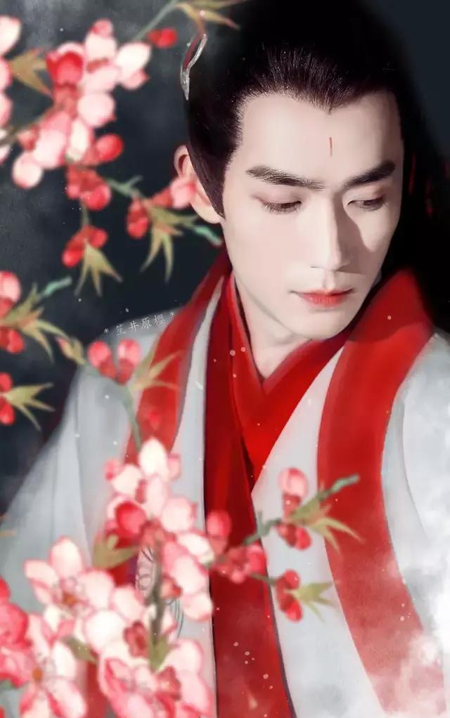 在额头"画花"的男明星古装造型,朱一龙太仙,乔振宇经典