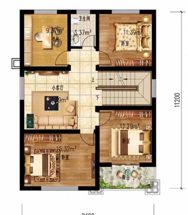 你要的占地100平农村别墅来了6室3厅大露台预算低就选它