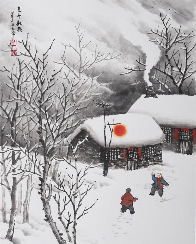 画坛才子吴大恺禅意雪景作品赏析
