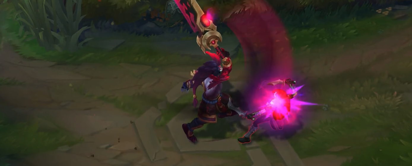 lol腥红之月蛮王皮肤试玩体验:应该算是所有皮肤特效最好的一款