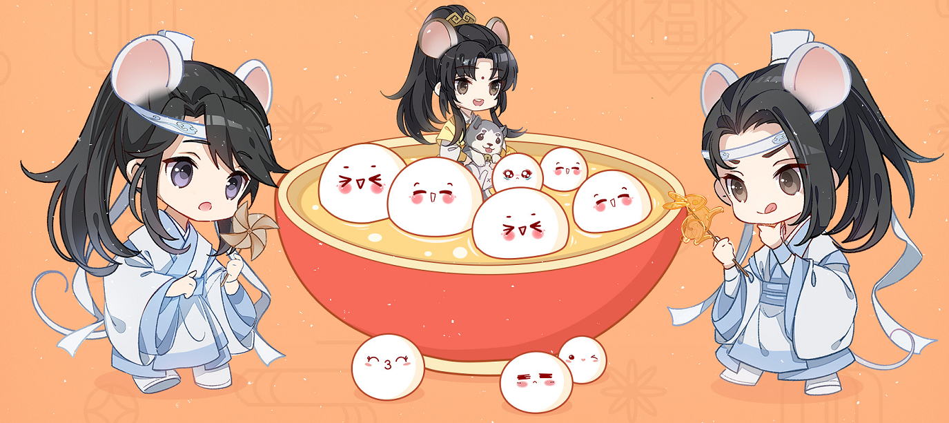 《天官赐福》和《渣反》的动漫官方都选择让主角出来送元宵送祝福,可