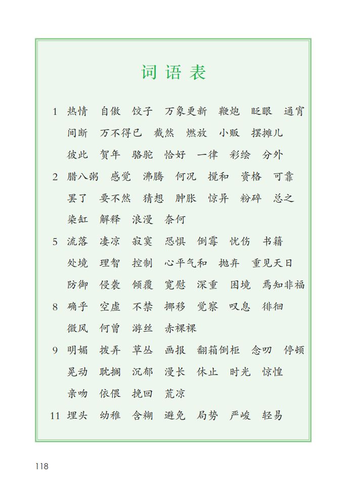 统编版语文1-6年级下册识字表,写字表,词语表,寒假练起来!