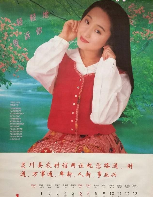 九十年代中期,有个县农村信用社印了一本全是杨钰莹美照的挂历