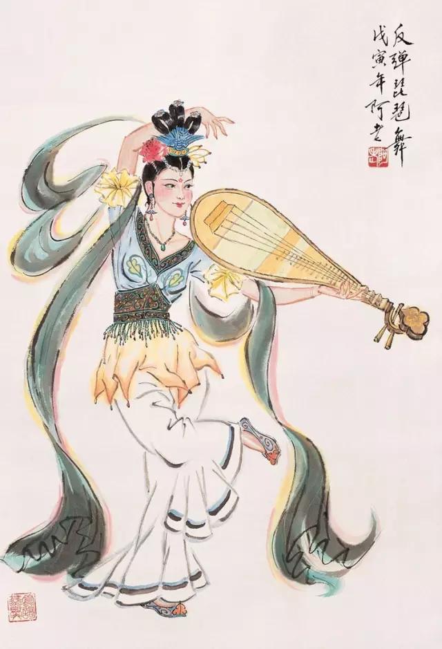 画家笔下美仑美换的舞蹈人物!