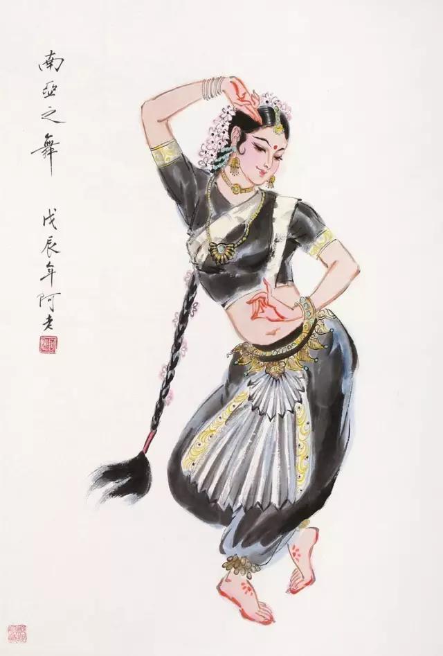 画家笔下美仑美换的舞蹈人物!