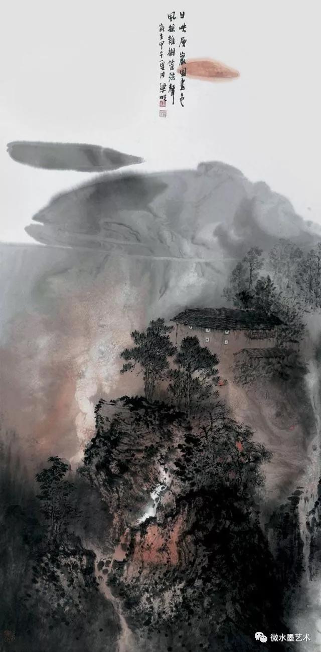 他的泼墨山水气吞万里