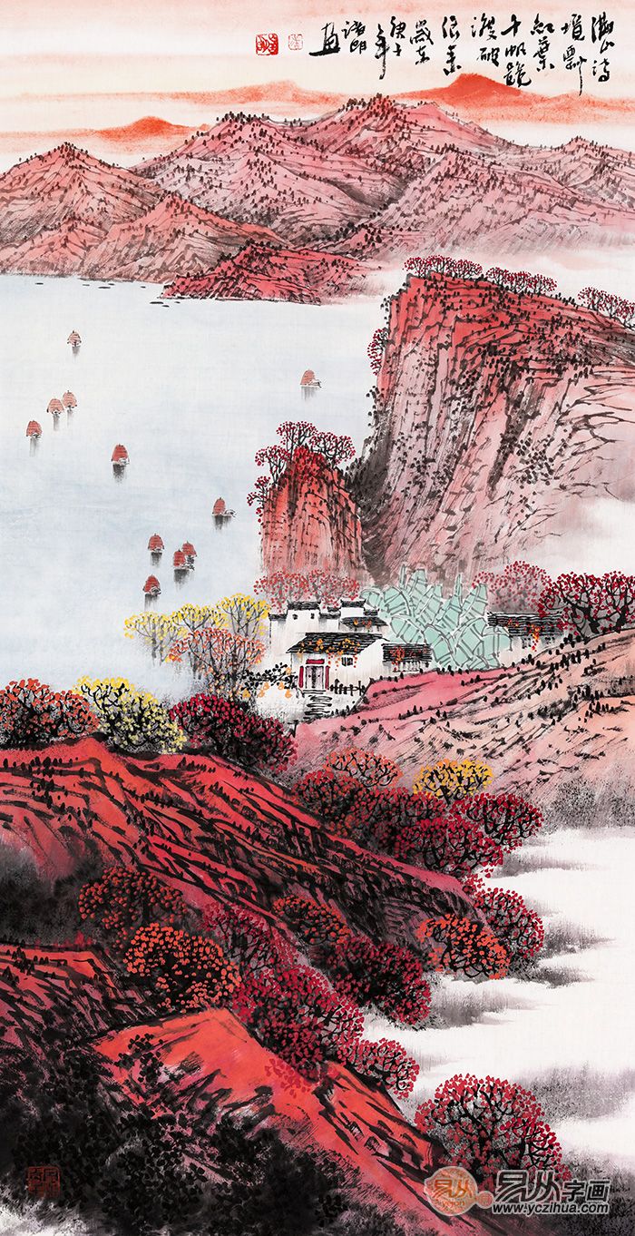进门玄关挂画这样选,国画美景尽收眼底|玄关|山水画|挂画_新浪新闻