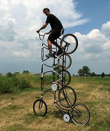跑鞋自行车?一层楼高的巨轮单车?逆天改装,见过一辆算你赢