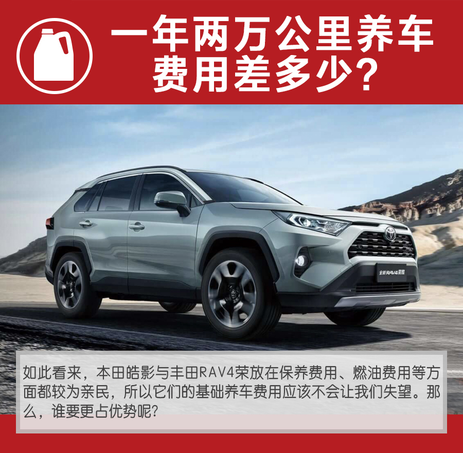 当红日系SUV购车、养车谁更省？本田皓影对比丰田RAV4荣放