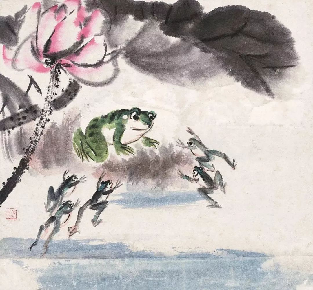 著名的彩墨画《小蝌蚪找妈妈》原来是他画的|小蝌蚪找妈妈|绘画_新浪