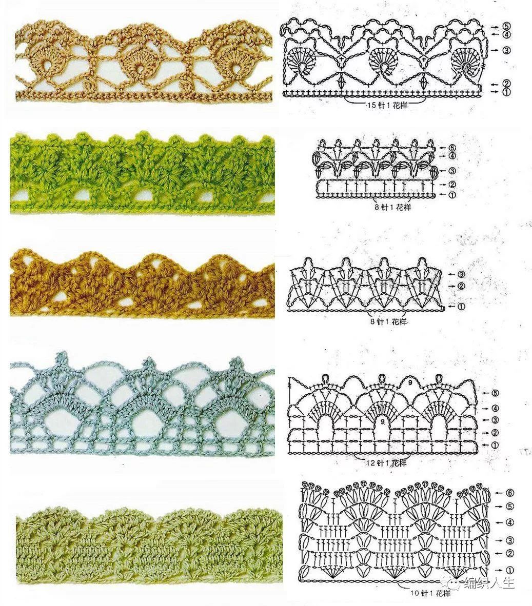 用钩针锁个花边简直美得不像话100多款钩针花边有图案图解荐藏