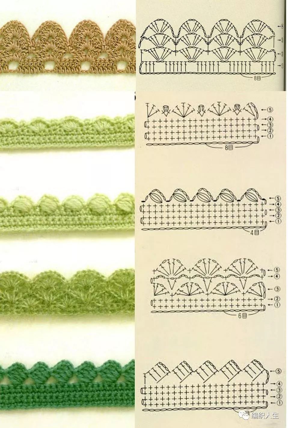 用钩针锁个花边简直美得不像话100多款钩针花边有图案图解荐藏