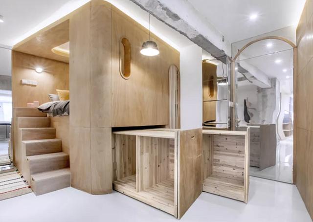 48㎡小户型里竟然装了三个房?像个小区一样,空间宽敞超有趣!