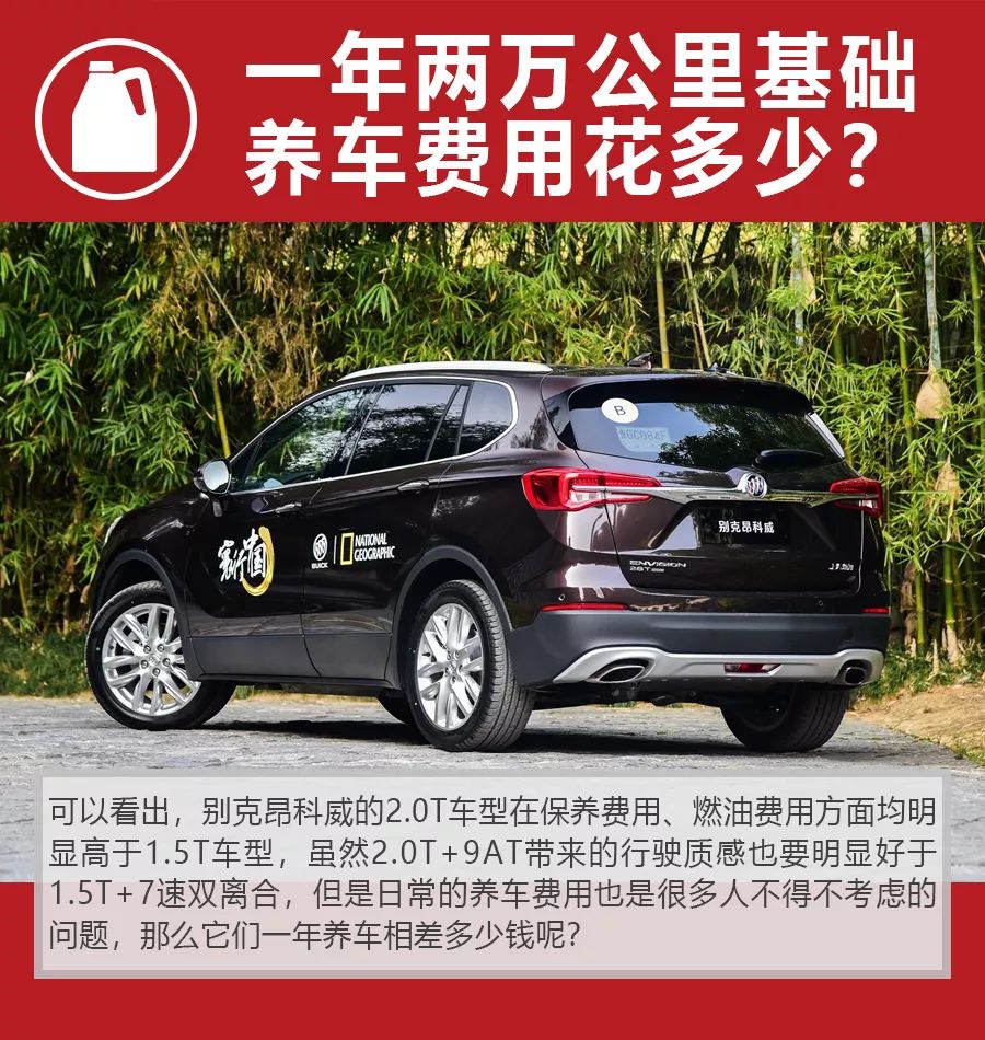 优惠3万起，别克昂科威1.5T和2.0T的购车、养车费用差多少？