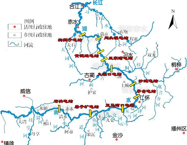 赤水河水系水能丰富,水能资源理论蕴藏量为126.96万千瓦时,可开发93.
