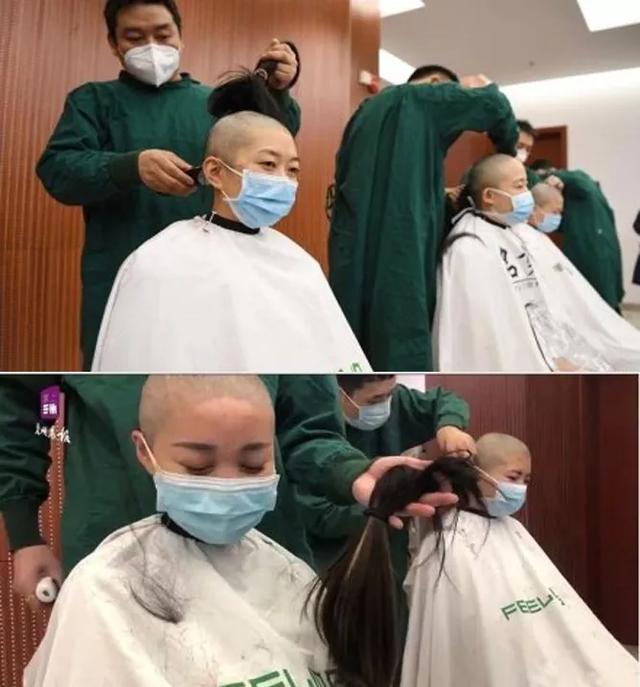 出发支援湖北前,14名所有女性医务人员被集体剃光头