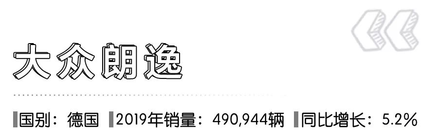 2019年4个国别轿车销冠，大众朗逸、日产轩逸销量均破47万