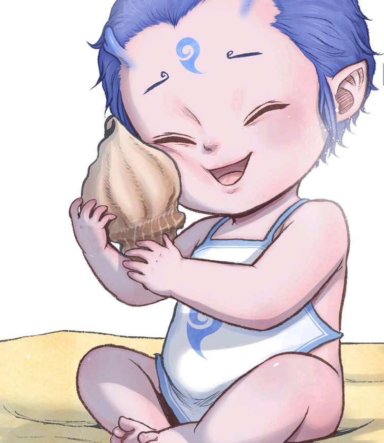 敖丙从小就喜欢海螺,看来是"小龙女"无疑了!