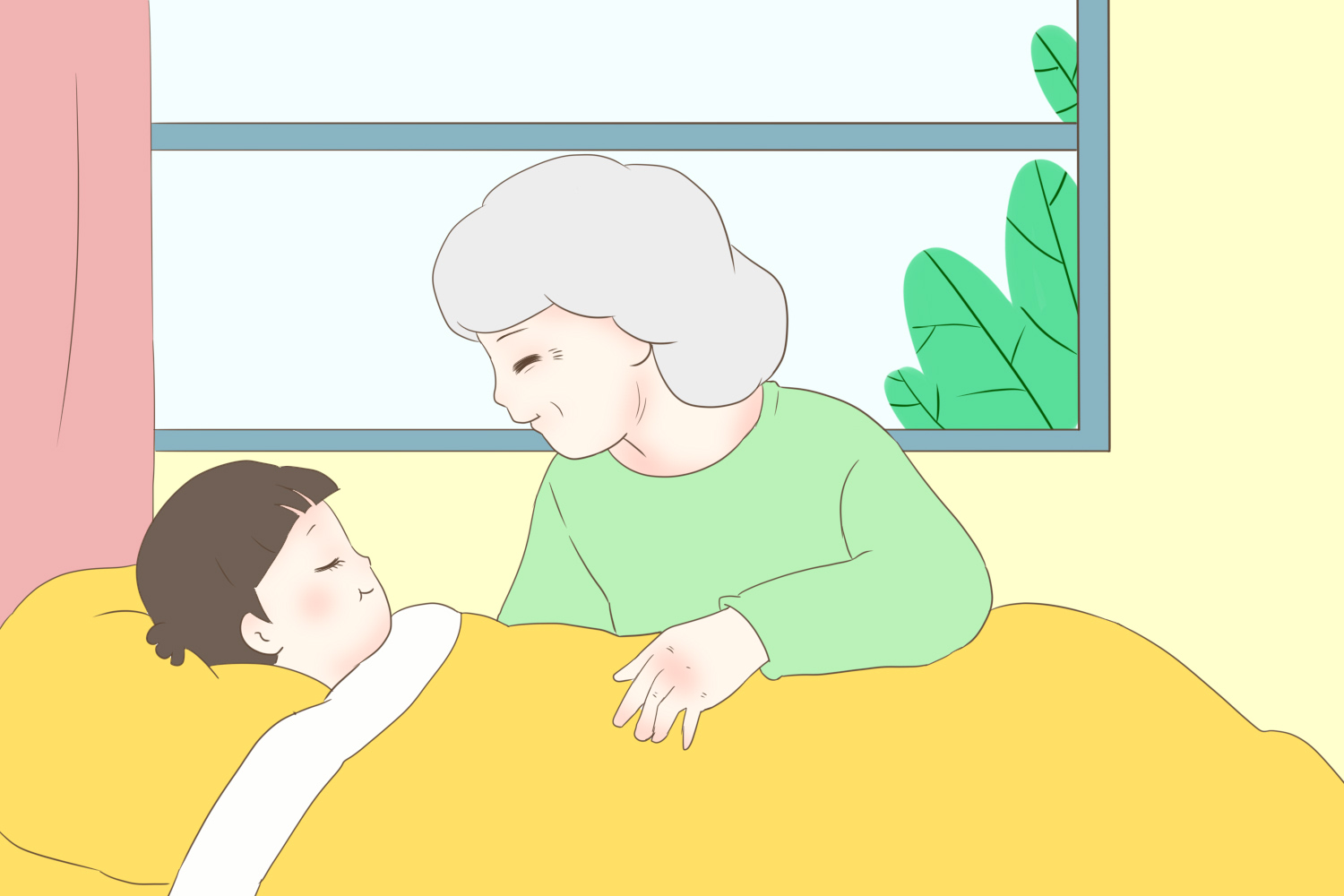 稍微有点困意,奶奶就赶忙开启"哄睡"模式,本是活泼好动的孩子,如今却