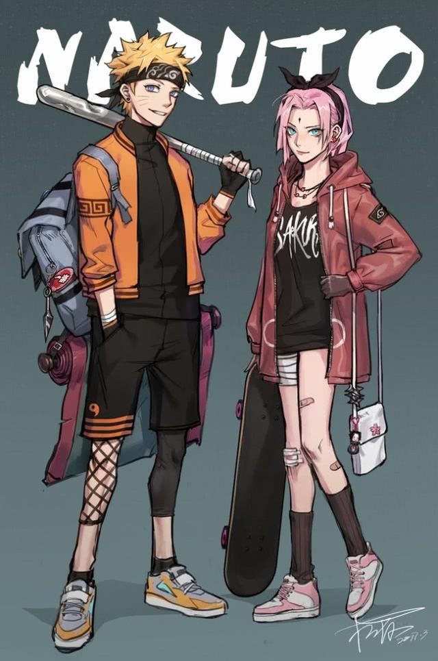 火影忍者时装秀佐助壁咚鸣人你见过吗雏田看了吃醋小樱想打人