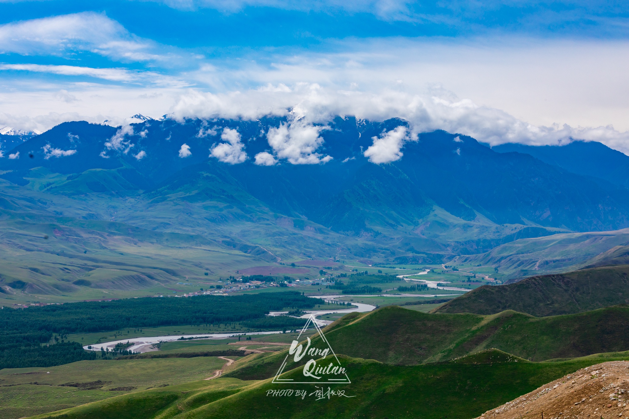 天山下的琼库什台摄影师心中的最美草原雪山环绕中的世外桃源