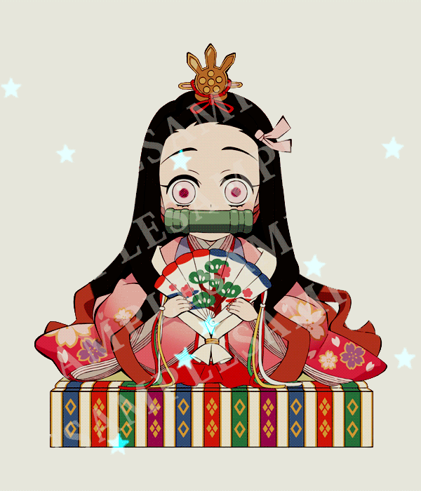 全员可爱 鬼灭之刃女儿节绘制新插图头像壁纸