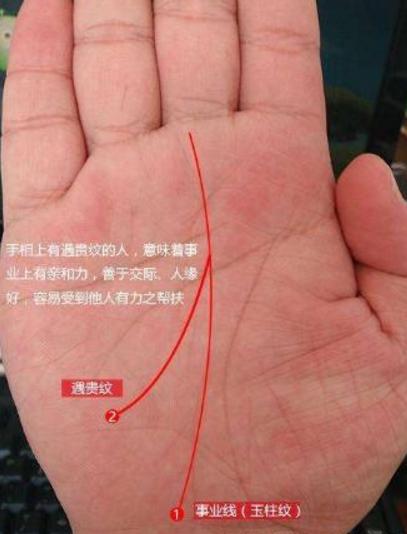 遇贵纹,凡有幸有此纹者,事业上有亲和力,擅交际,人缘好,容易得到别人
