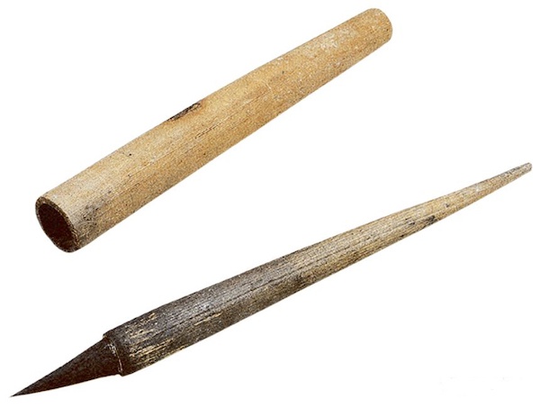 魏晋时期的文房器用:"一点如漆"的仲将墨与韦诞笔,紫纸