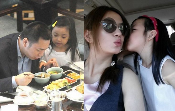 41岁赵薇全家近照老公是亿万富豪7岁女儿超级可爱