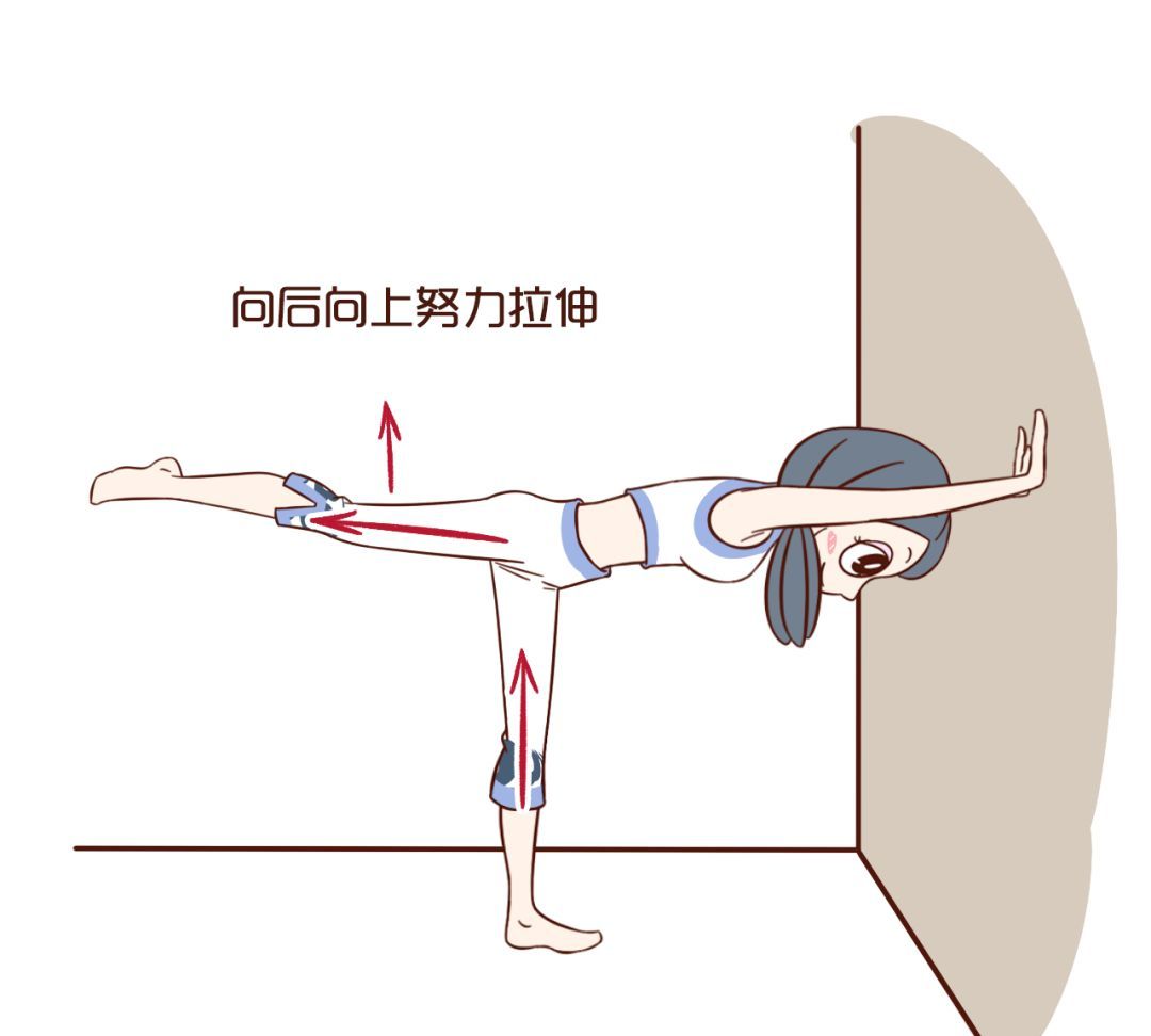 背靠墙壁拉伸,胸挺了,背不驼了,小粗腿没了,气质越来越好!