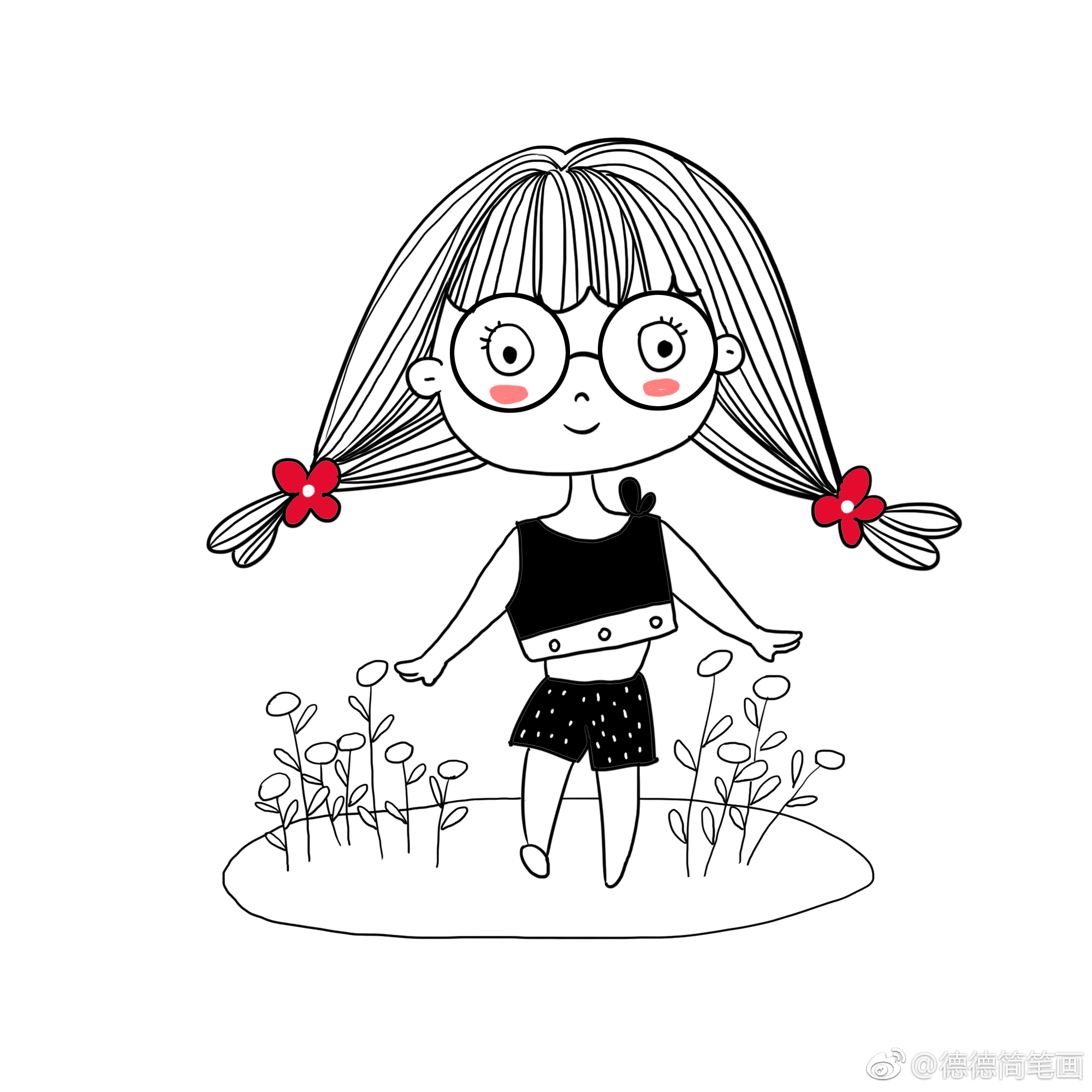 小女孩步骤图投稿