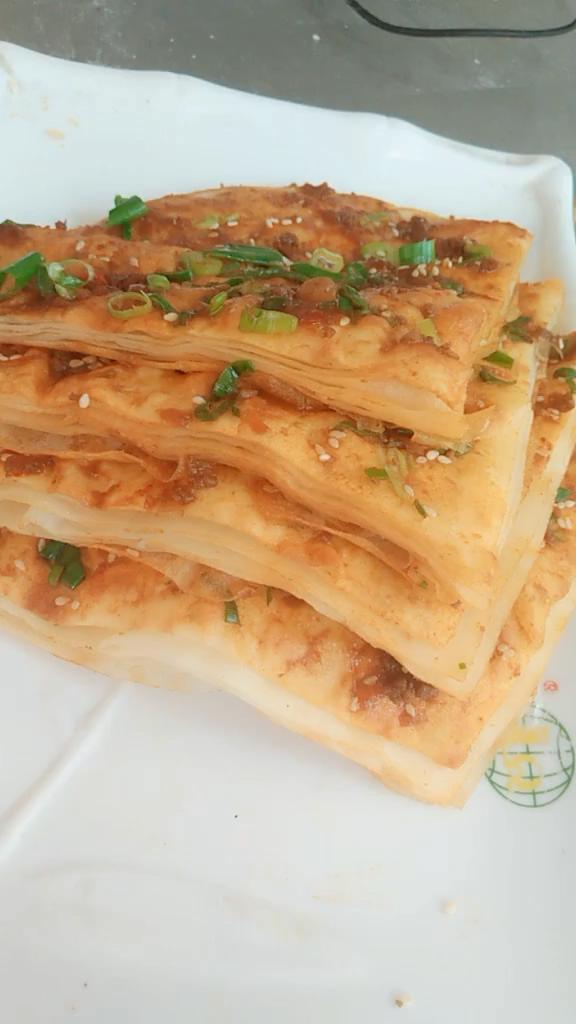 千层酱香饼,面点师傅教你新的手法,层次感丰富速度快