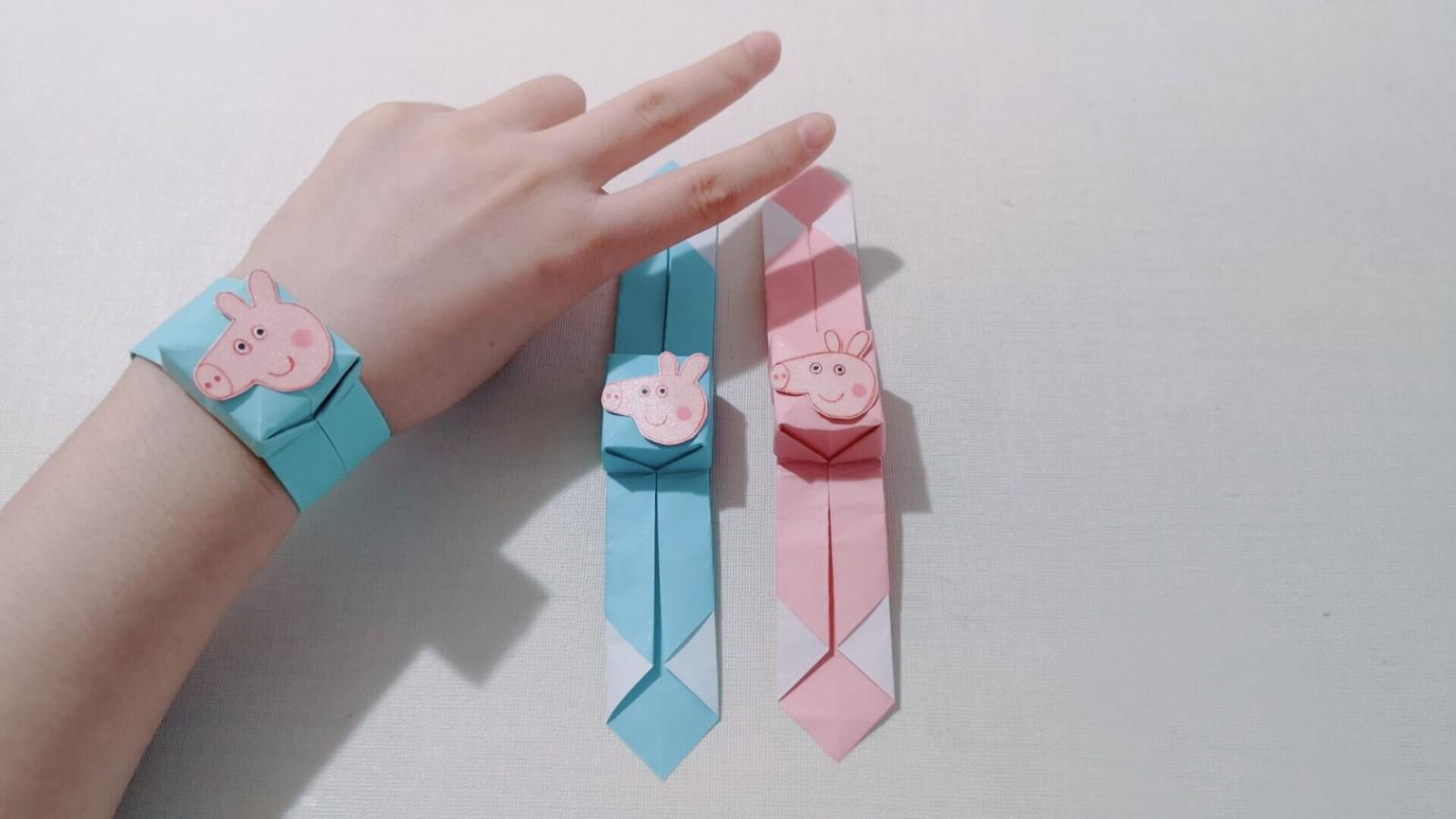 一张纸折的手表,又萌又可爱,还很社会,小朋友都喜欢