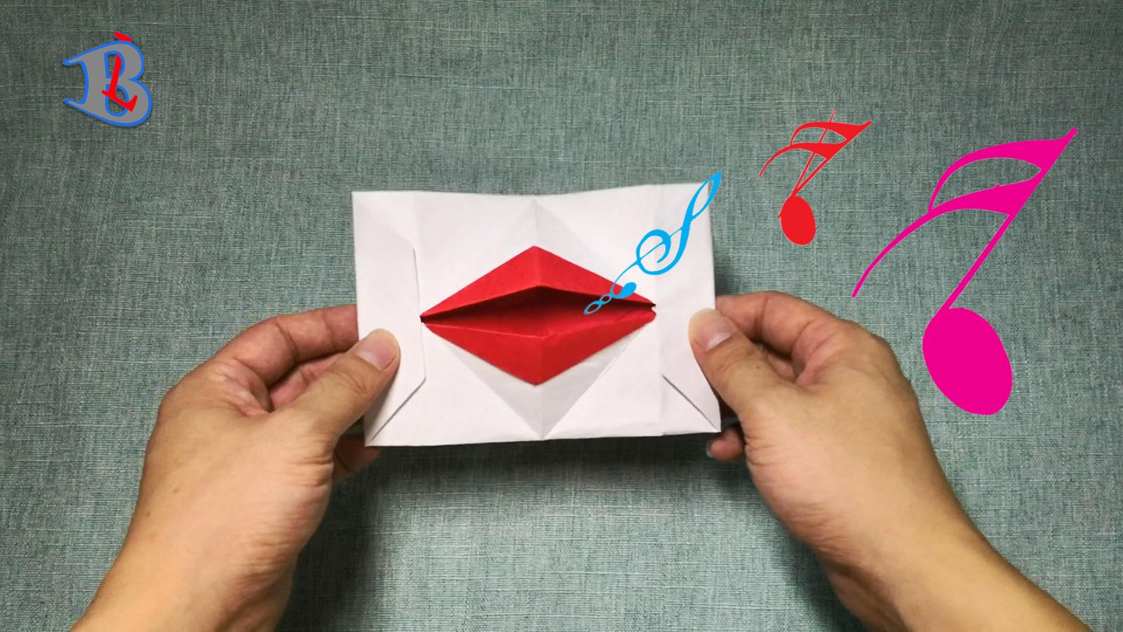 亲子互动手工怎么折会动的大嘴巴简单易学好神奇的折纸