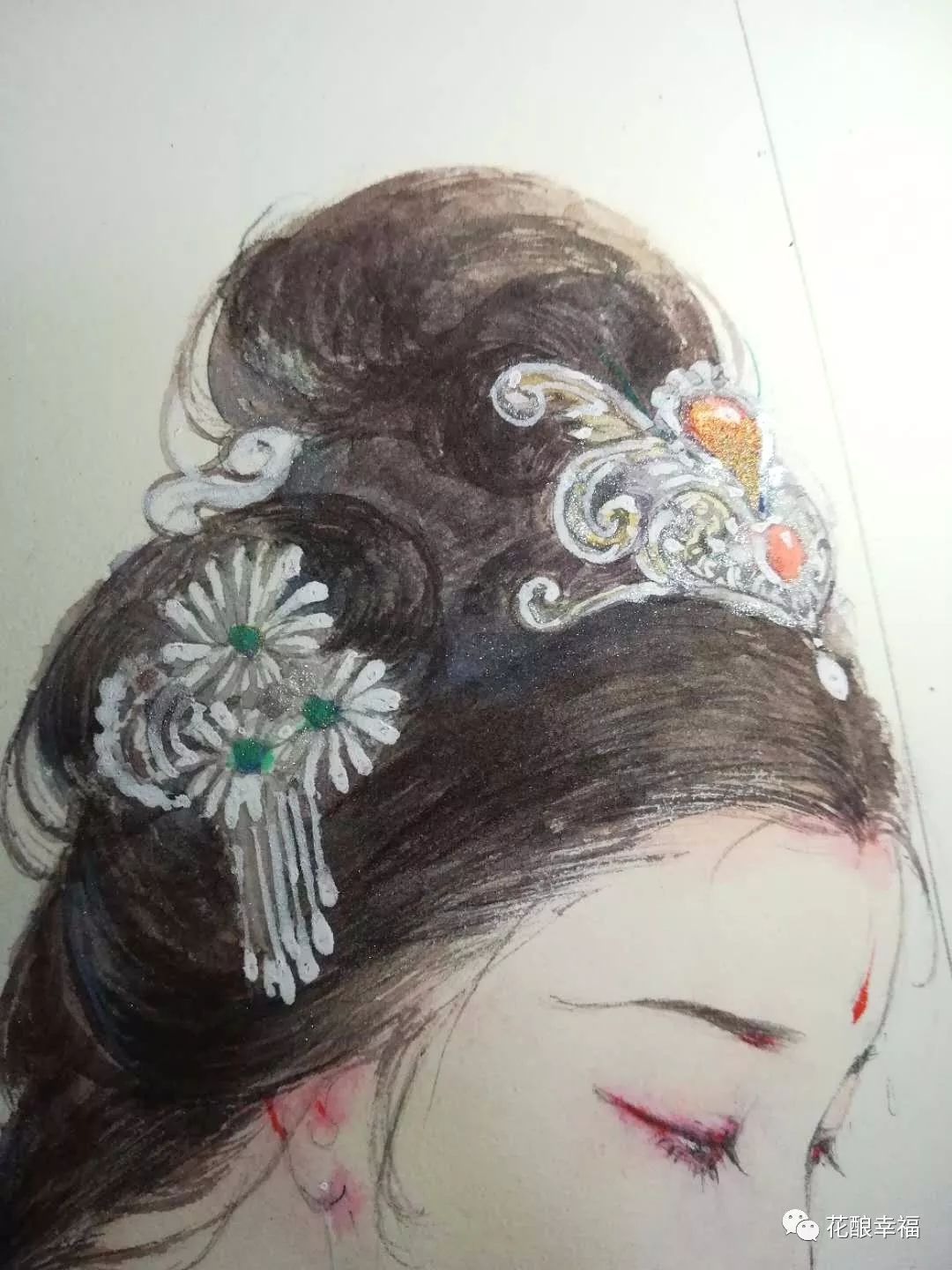 水彩图文教程古风人物