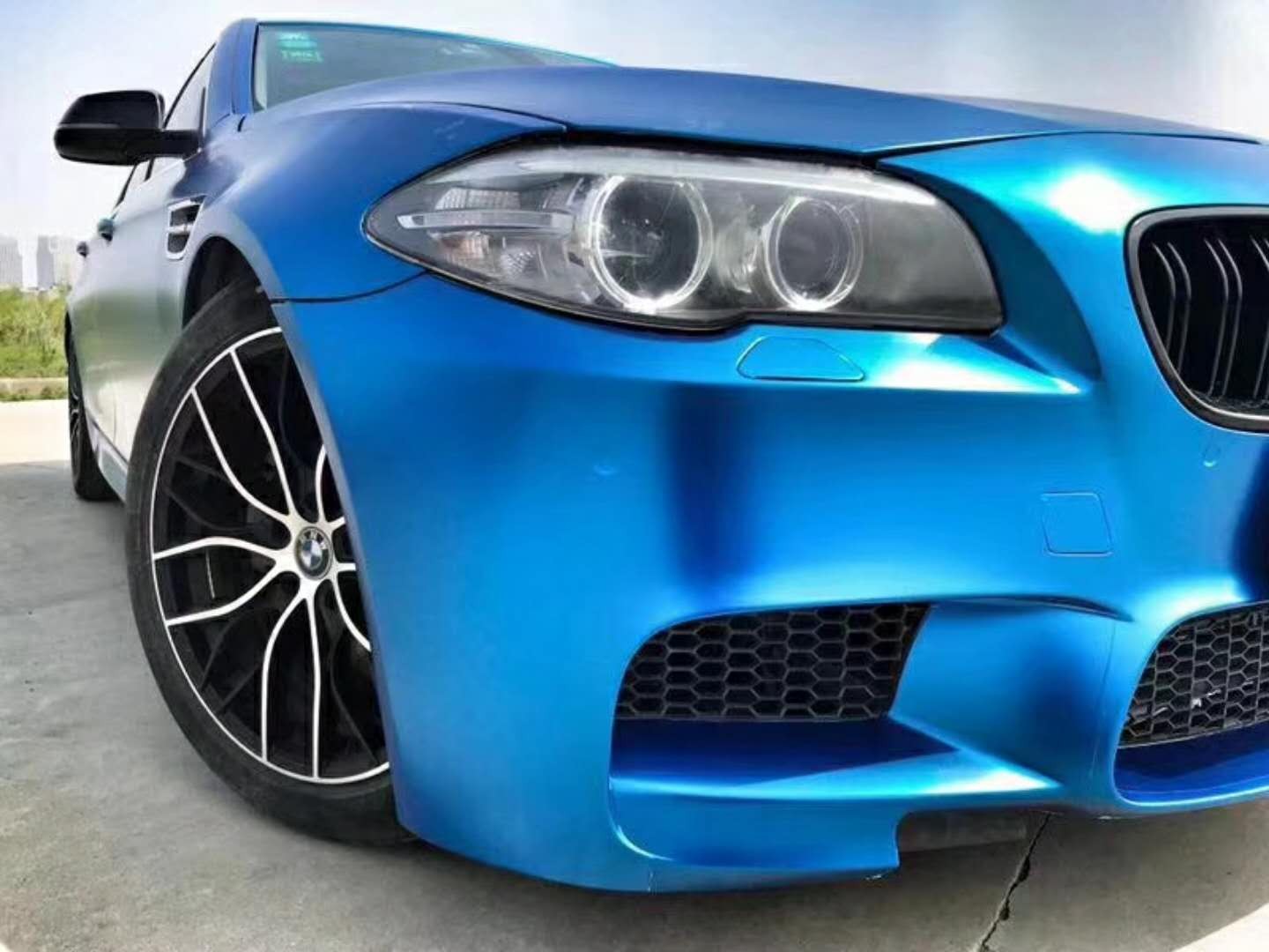 膜呗电光金属蓝改色完工_新浪看点