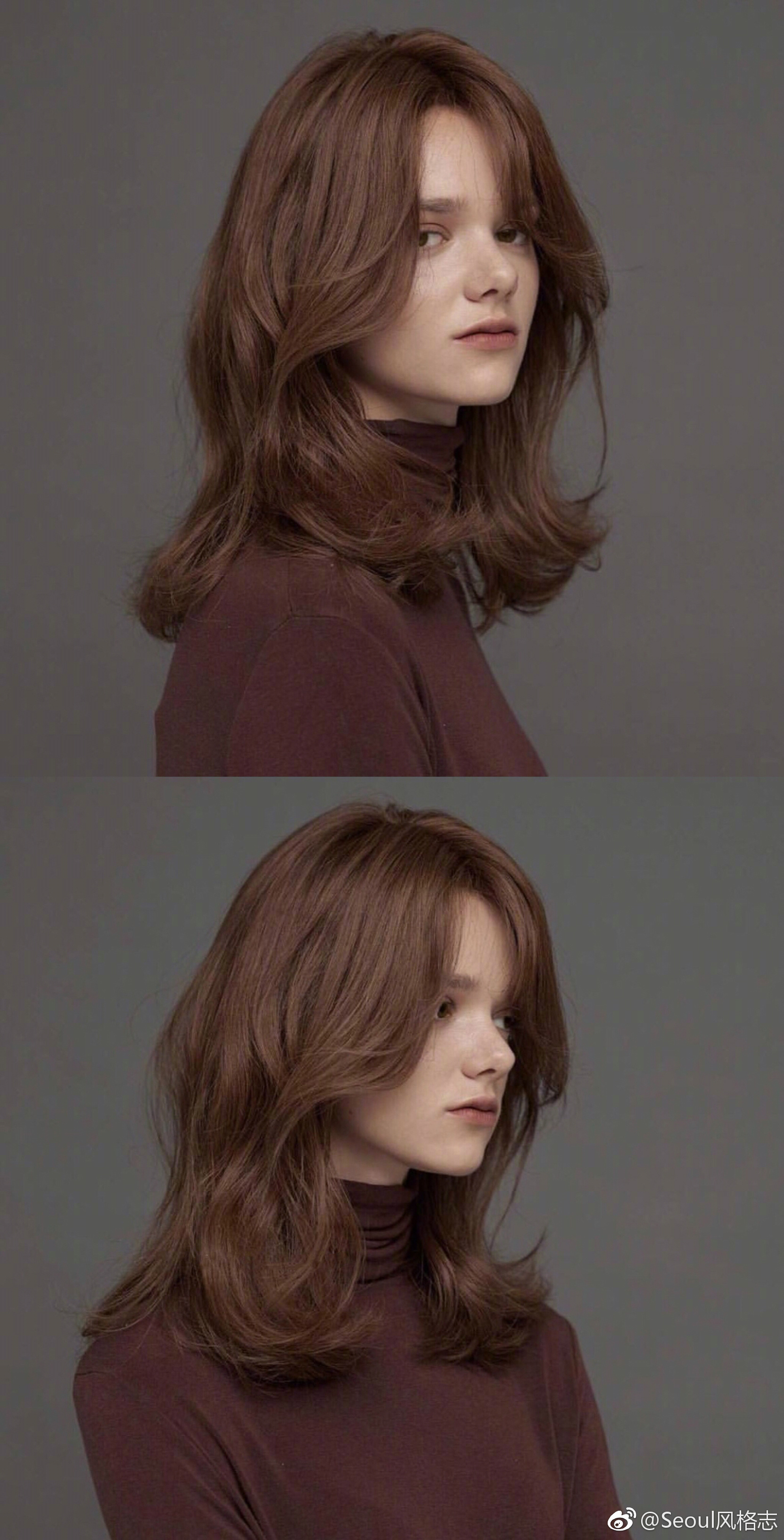 棕色有质感的秋冬季卷发安利.