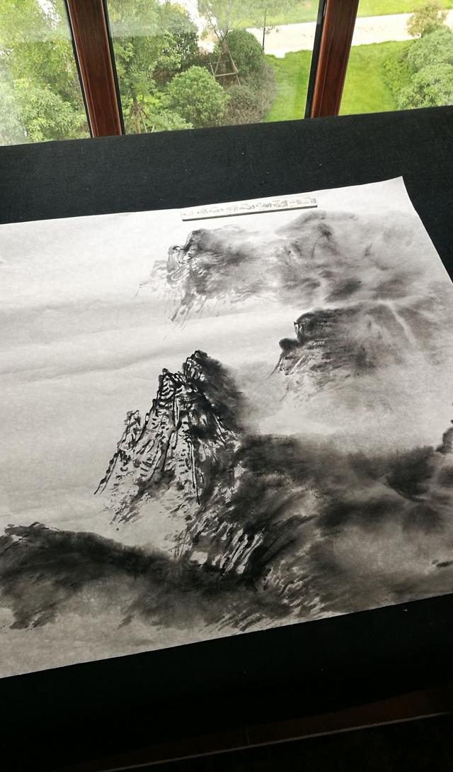 泼墨山水画《张旭诗意》步骤分享|张旭诗意|赭石|局部_新浪新闻